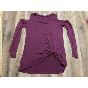 Brendas Shirt, Women's Size Small, Purple, Open Shoulder, Long Sleeve